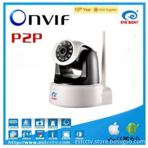 720P Webcam P2P, Pan Tilt  Wifi IP Camera with Onvif